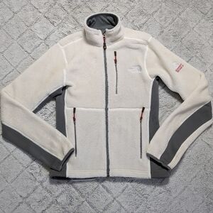 The North Face Jacket Women's Small White Gray Summit Series Fleece Polartec
